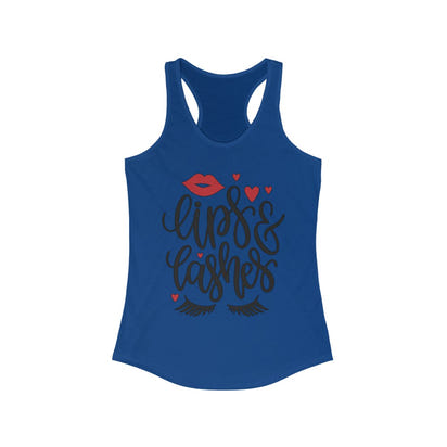 Lips & Lashes Women's Ideal Racerback Tank - CustomDripStore