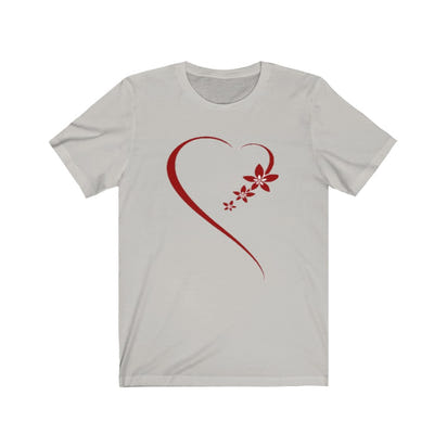 Romance Heart Unisex Jersey Tee, Heart Tee, Love Tee, Custom Tee - CustomDripStore