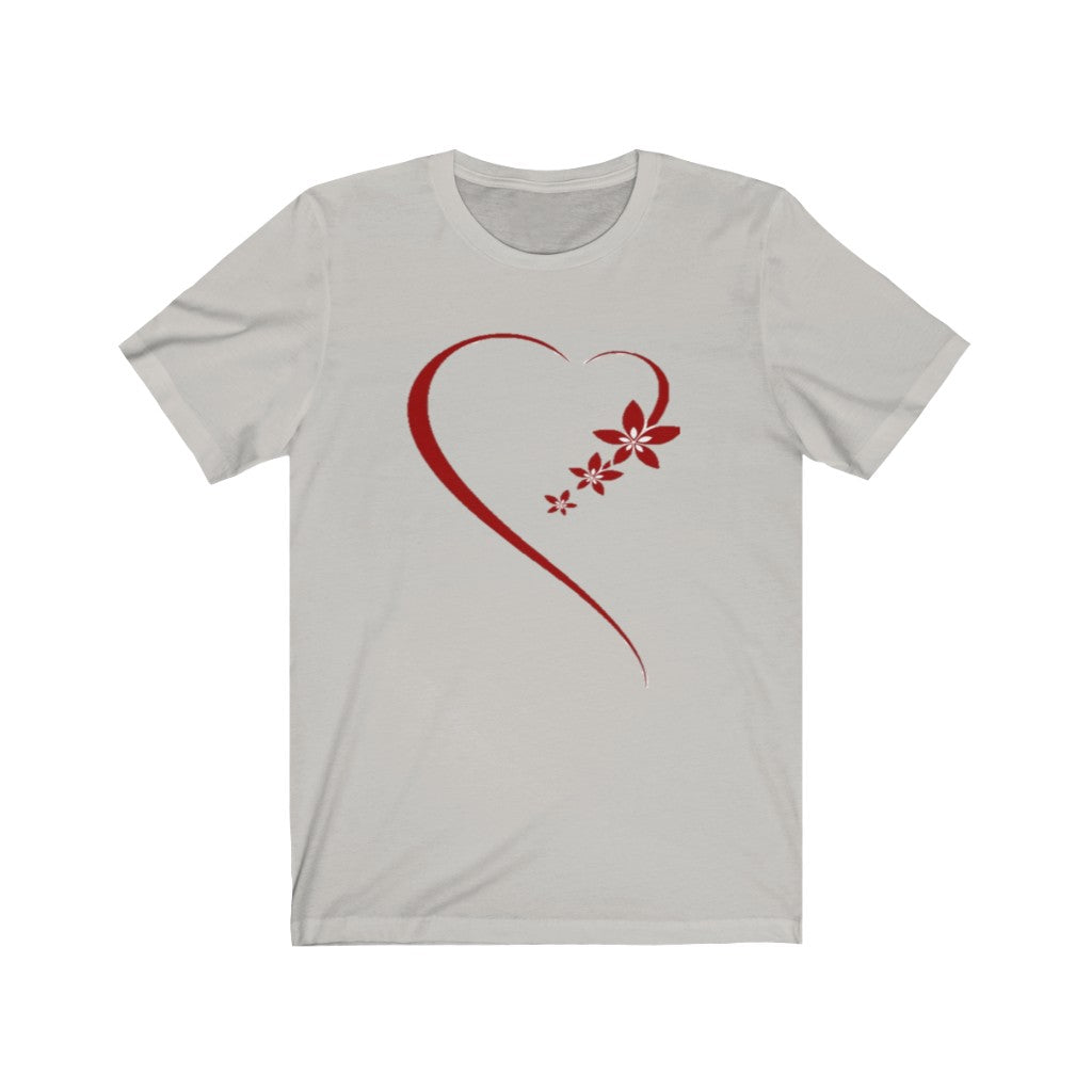 Romance Heart Unisex Jersey Tee, Heart Tee, Love Tee, Custom Tee - CustomDripStore