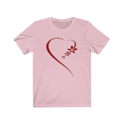 Romance Heart Unisex Jersey Tee, Heart Tee, Love Tee, Custom Tee - CustomDripStore