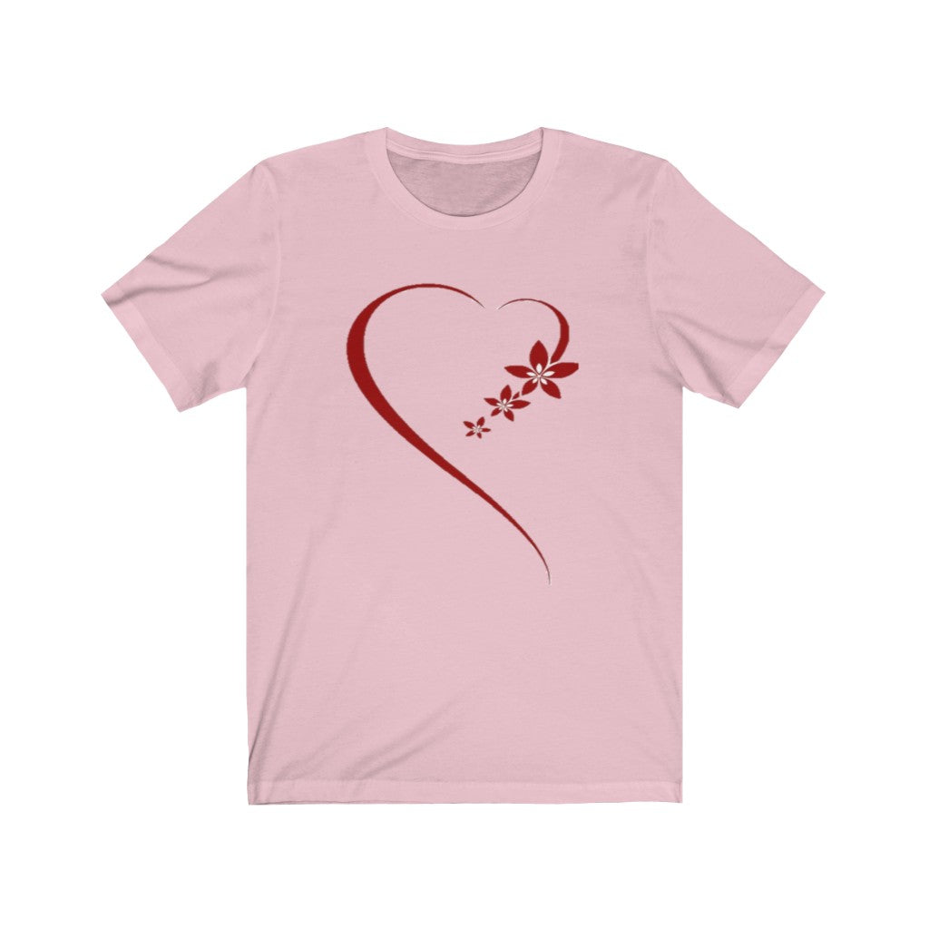 Romance Heart Unisex Jersey Tee, Heart Tee, Love Tee, Custom Tee - CustomDripStore