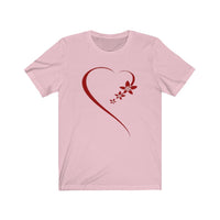 Romance Heart Unisex Jersey Tee, Heart Tee, Love Tee, Custom Tee - CustomDripStore
