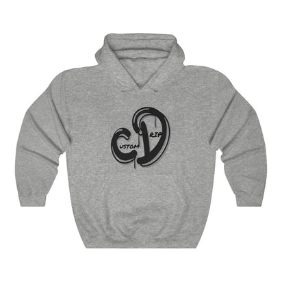 Grey & Black Custom Drip Unisex Heavy Blend™ Hooded Sweatshirt - CustomDripStore
