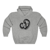Grey & Black Custom Drip Unisex Heavy Blend™ Hooded Sweatshirt - CustomDripStore