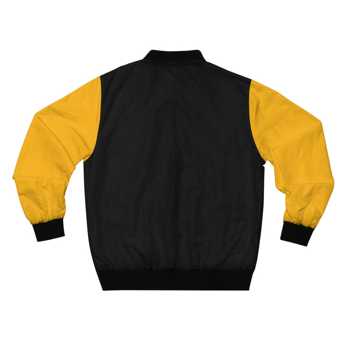 Black & Yellow Men's Bomber Jacket - CustomDripStore