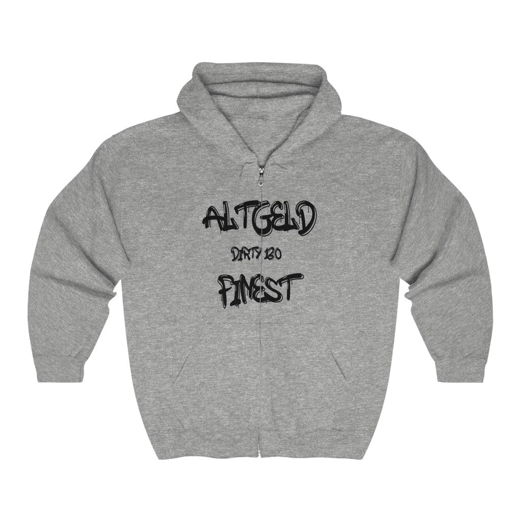 Altgeld Dirty 130 Finest Heavy Blend™ Full Zip Hooded Sweatshirt - CustomDripStore