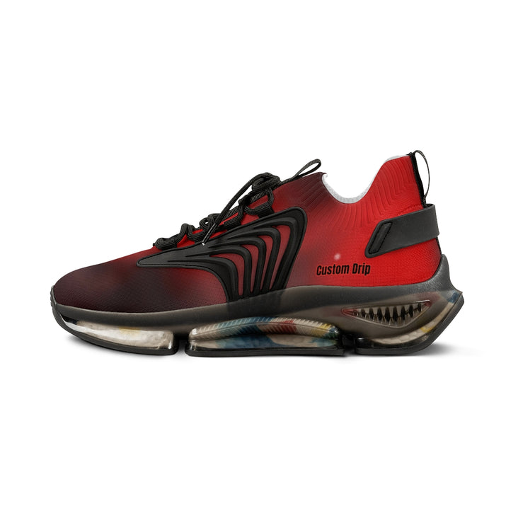 Red & Black Men's Mesh Sports Sneakers - CustomDripStore