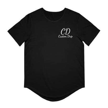 Custom Drips Men's Jersey Curved Hem Tee - CustomDripStore