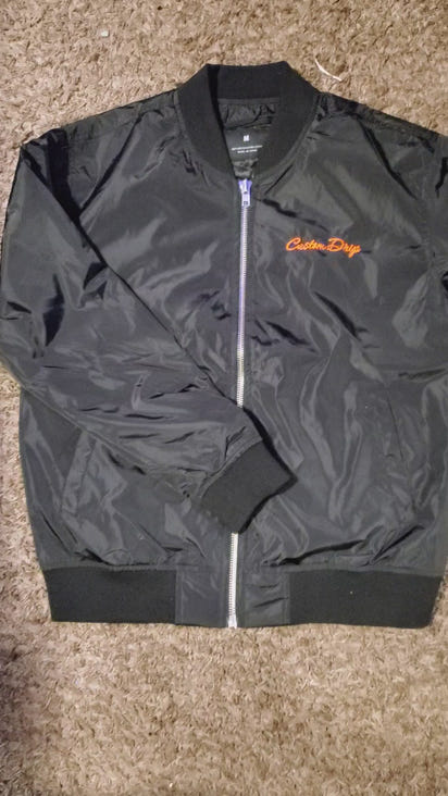 Custom Drip's Orange & Black Premium bomber jacket
