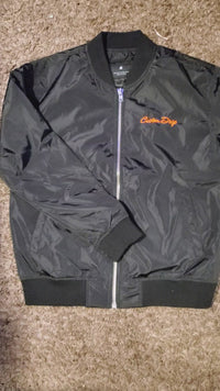 Custom Drip's Orange & Black Premium bomber jacket