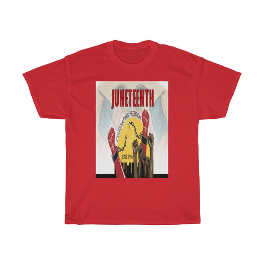 Custom Drips JuneTeenth Flag Unisex Heavy Cotton Tee - CustomDripStore