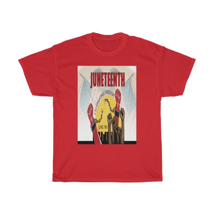 Custom Drips JuneTeenth Flag Unisex Heavy Cotton Tee - CustomDripStore