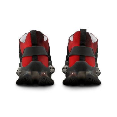 Red & Black Men's Mesh Sports Sneakers - CustomDripStore