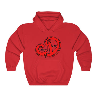 Red logo custom drip Unisex Heavy Blend™ Hooded Sweatshirt - CustomDripStore