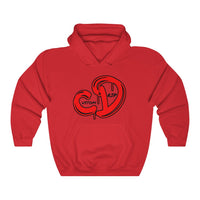 Red logo custom drip Unisex Heavy Blend™ Hooded Sweatshirt - CustomDripStore
