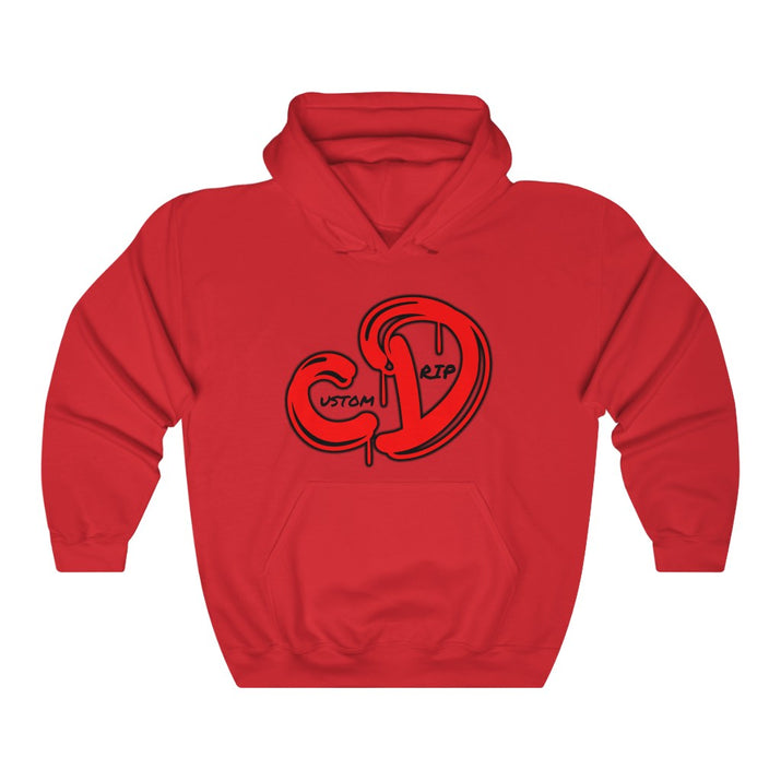 Red logo custom drip Unisex Heavy Blend™ Hooded Sweatshirt - CustomDripStore