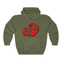 Red logo custom drip Unisex Heavy Blend™ Hooded Sweatshirt - CustomDripStore