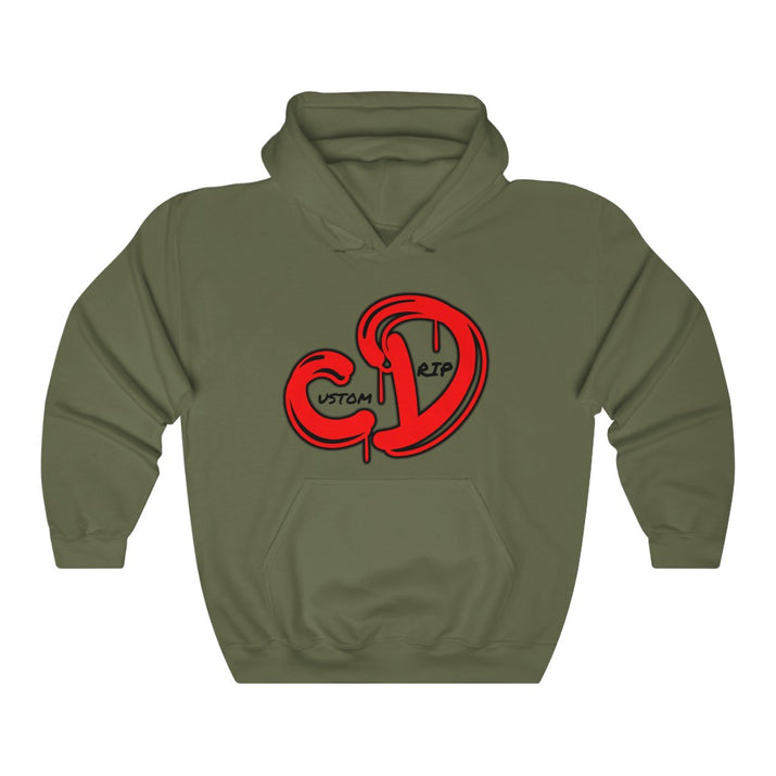 Red logo custom drip Unisex Heavy Blend™ Hooded Sweatshirt - CustomDripStore