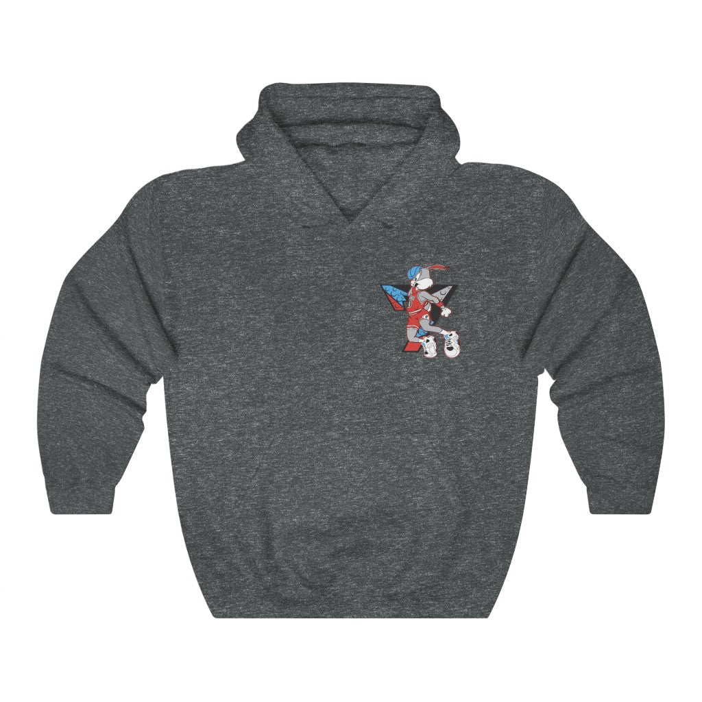Air Bugs Bunny Unisex Hooded Sweatshirt, Custom Hooded sweatshirt, Graphic hooded sweatshirt, Bugs Bunny hooded sweatshirt - CustomDripStore