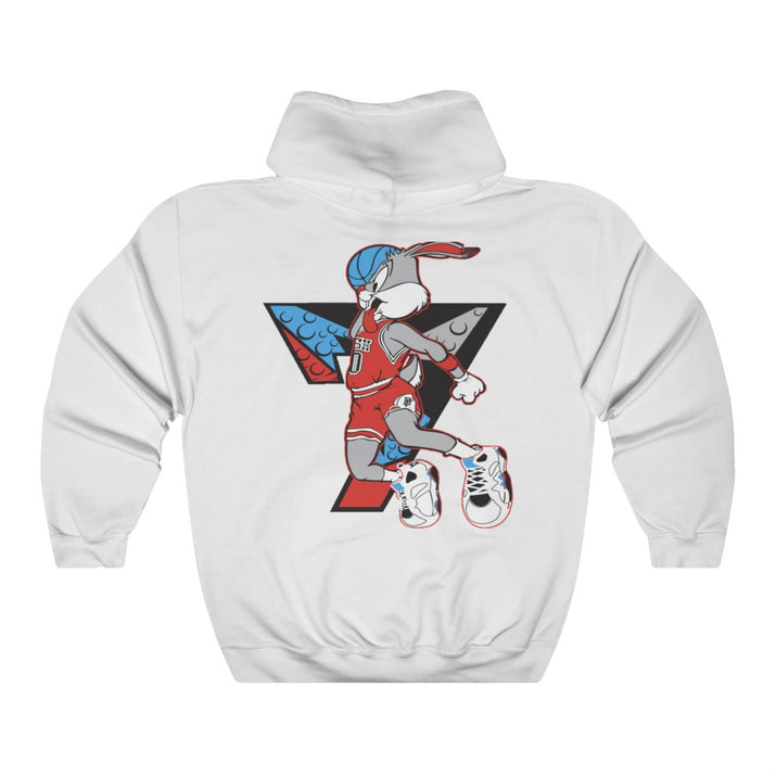 Air Bugs Bunny Unisex Hooded Sweatshirt, Custom Hooded sweatshirt, Graphic hooded sweatshirt, Bugs Bunny hooded sweatshirt - CustomDripStore