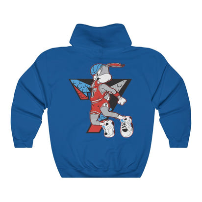 Air Bugs Bunny Unisex Hooded Sweatshirt, Custom Hooded sweatshirt, Graphic hooded sweatshirt, Bugs Bunny hooded sweatshirt - CustomDripStore