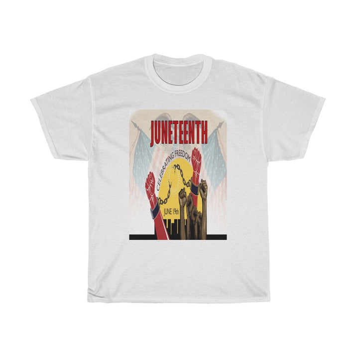 Custom Drips JuneTeenth Flag Unisex Heavy Cotton Tee - CustomDripStore