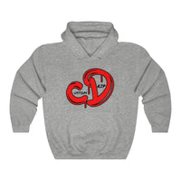 Red logo custom drip Unisex Heavy Blend™ Hooded Sweatshirt - CustomDripStore