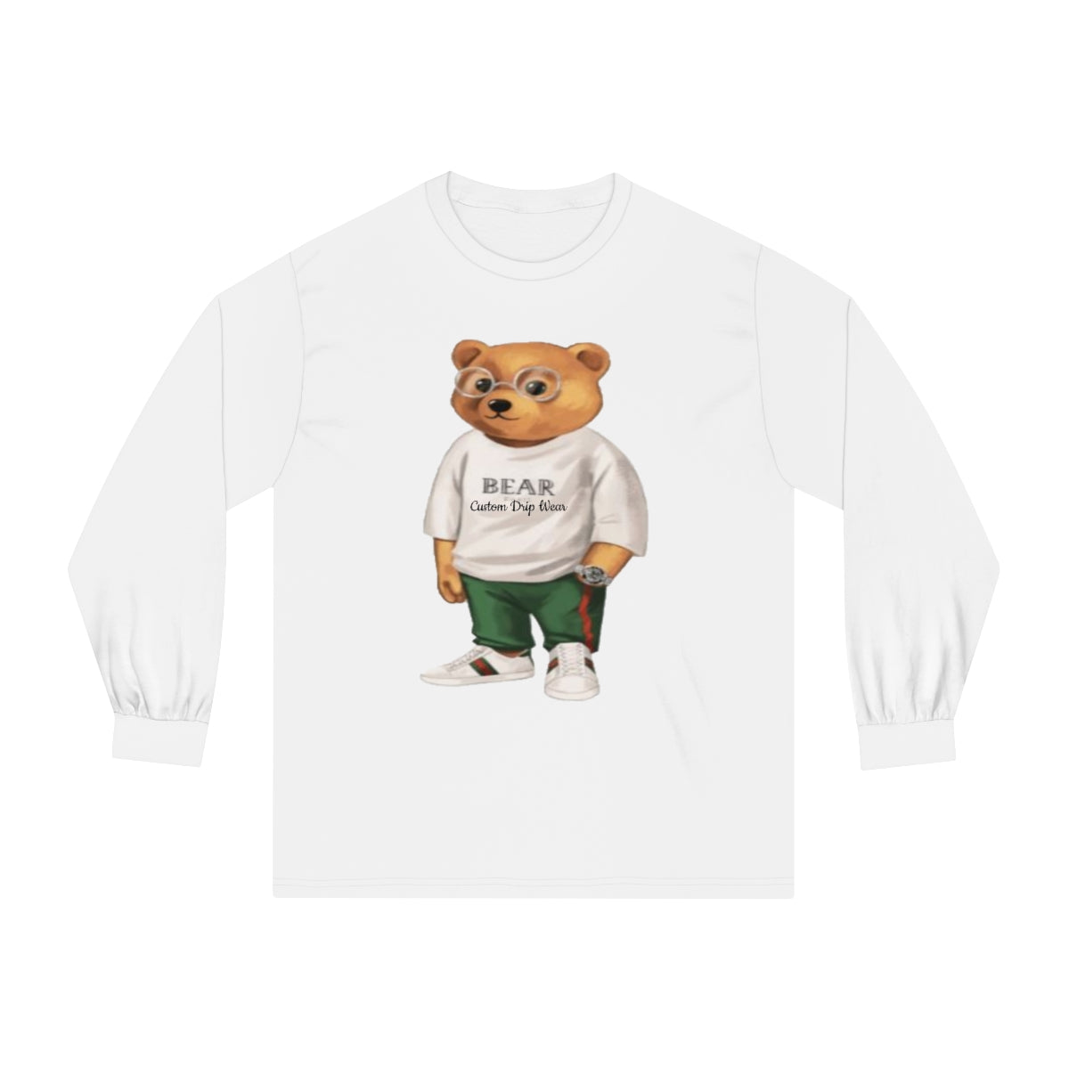 Custom Drip Classic Long Sleeve Bear T-Shirt - CustomDripStore
