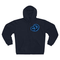 University blue custom drip splash Unisex Hooded Zip Sweatshirt - CustomDripStore