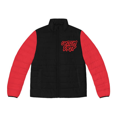 Custom Drips Stack or Starve Men's Puffer Jacket - CustomDripStore