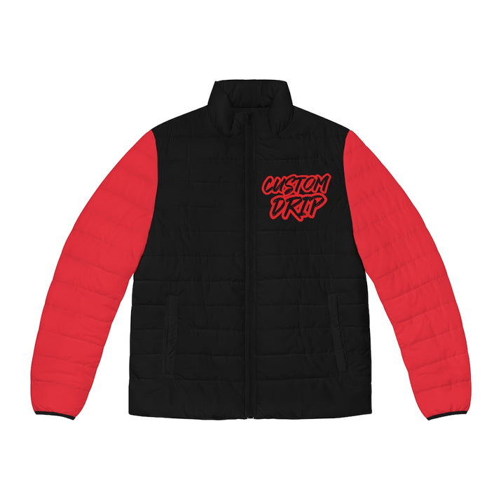 Custom Drips Stack or Starve Men's Puffer Jacket - CustomDripStore