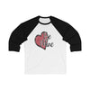 Be Mine Unisex 3/4 Sleeve Baseball Tee- Valentine's Day- T-shirts - Custom Designs - Baseball Tee's - CustomDripStore