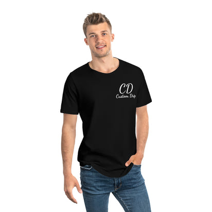 Custom Drips Men's Jersey Curved Hem Tee - CustomDripStore