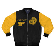 Black & Yellow Men's Bomber Jacket - CustomDripStore