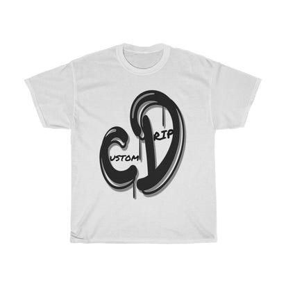 Grey & Black Custom Drip Unisex Heavy Cotton Tee - CustomDripStore