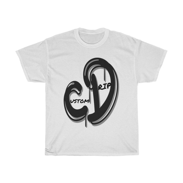 Grey & Black Custom Drip Unisex Heavy Cotton Tee - CustomDripStore