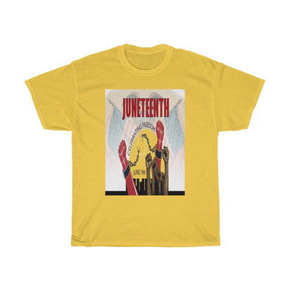 Custom Drips JuneTeenth Flag Unisex Heavy Cotton Tee - CustomDripStore