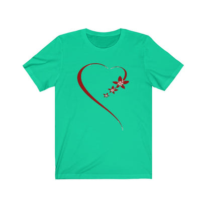 Romance Heart Unisex Jersey Tee, Heart Tee, Love Tee, Custom Tee - CustomDripStore