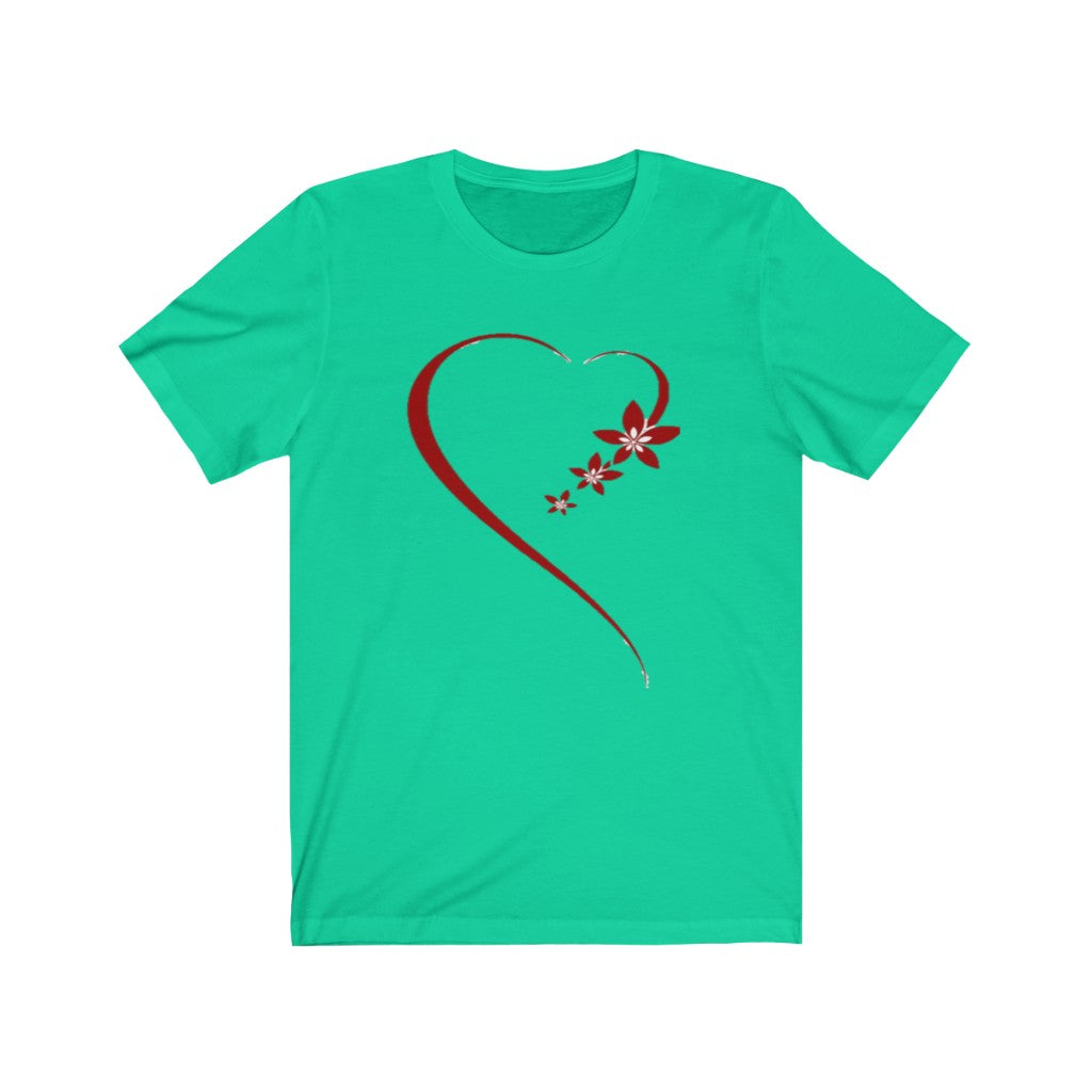 Romance Heart Unisex Jersey Tee, Heart Tee, Love Tee, Custom Tee - CustomDripStore