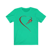 Romance Heart Unisex Jersey Tee, Heart Tee, Love Tee, Custom Tee - CustomDripStore