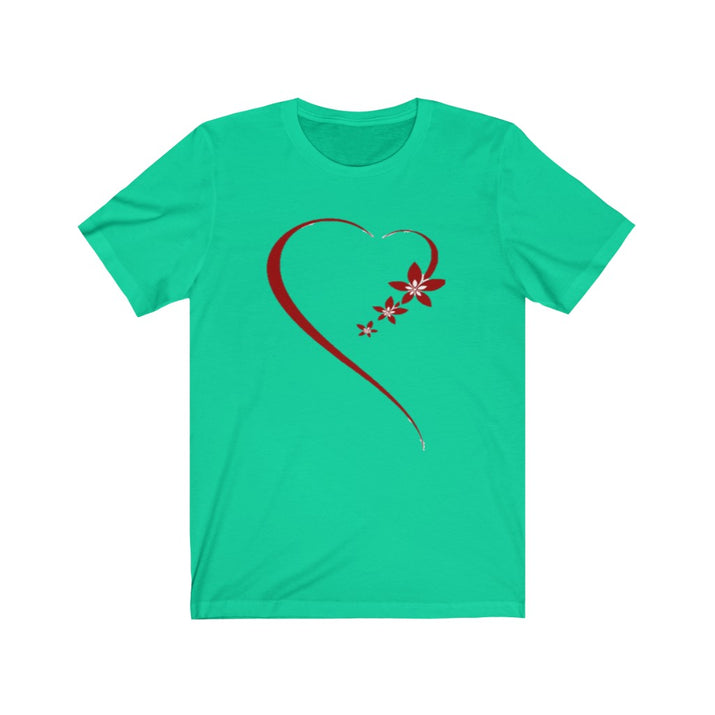 Romance Heart Unisex Jersey Tee, Heart Tee, Love Tee, Custom Tee - CustomDripStore