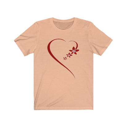 Romance Heart Unisex Jersey Tee, Heart Tee, Love Tee, Custom Tee - CustomDripStore