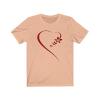 Romance Heart Unisex Jersey Tee, Heart Tee, Love Tee, Custom Tee - CustomDripStore