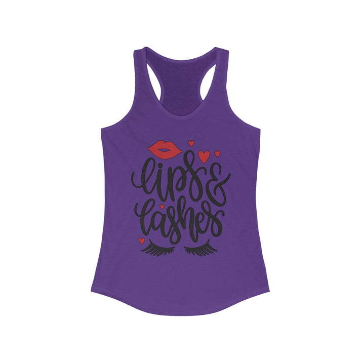 Lips & Lashes Women's Ideal Racerback Tank - CustomDripStore