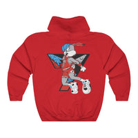 Air Bugs Bunny Unisex Hooded Sweatshirt, Custom Hooded sweatshirt, Graphic hooded sweatshirt, Bugs Bunny hooded sweatshirt - CustomDripStore