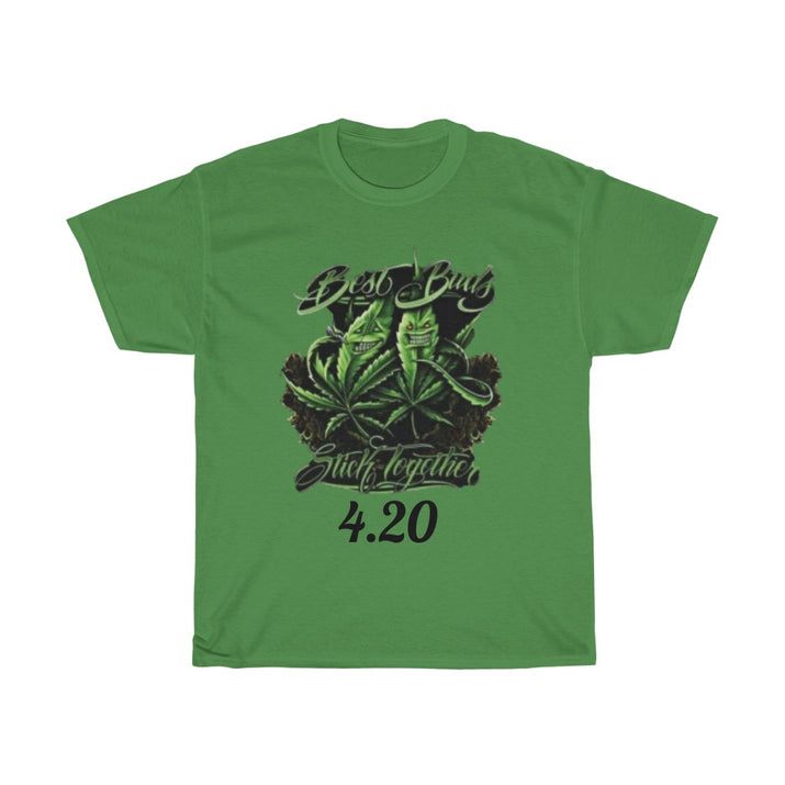 Best Buds Stick together 4.20 Heavy Cotton Tee - CustomDripStore