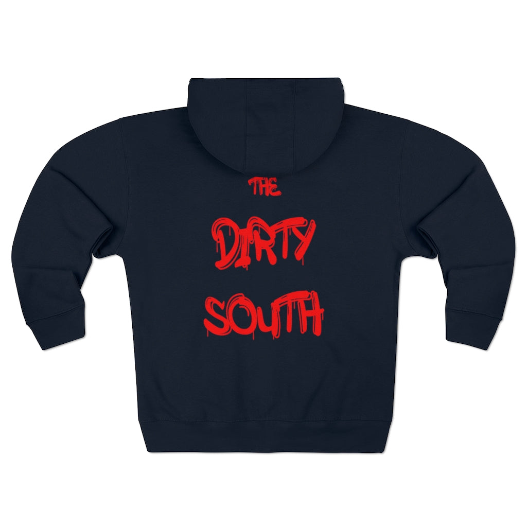 Dirty South Unisex Full Zip Hoodie, Custom Zip hoodie, Personalized Zip hoodie, Dirty South - CustomDripStore
