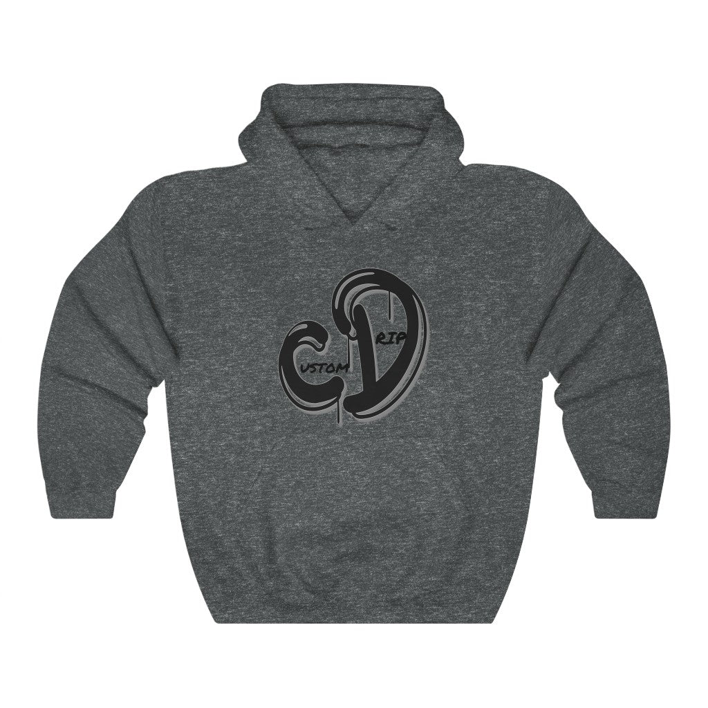 Grey & Black Custom Drip Unisex Heavy Blend™ Hooded Sweatshirt - CustomDripStore