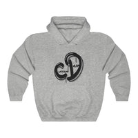 Grey & Black Custom Drip Unisex Heavy Blend™ Hooded Sweatshirt - CustomDripStore