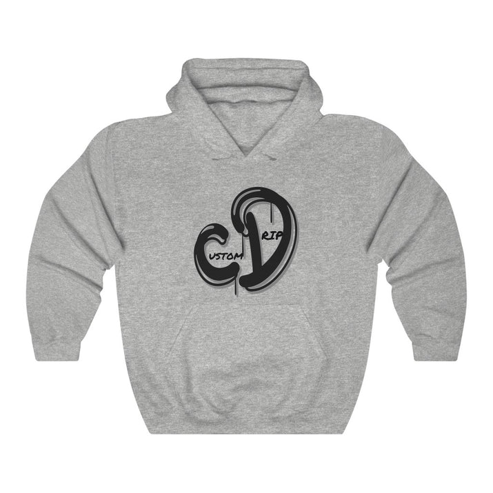 Grey & Black Custom Drip Unisex Heavy Blend™ Hooded Sweatshirt - CustomDripStore